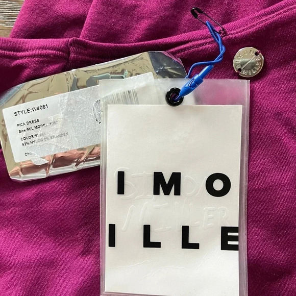 SIMON MILLER Pica Asymmetric Dress in Plum NWT Size M/L - Picture 7 of 9